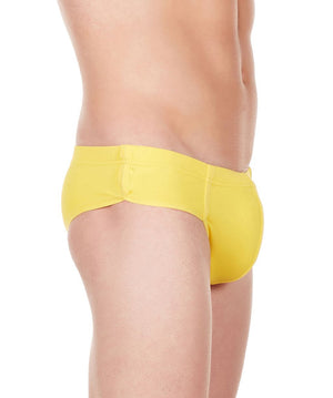 La Intimo Yellow Men Bikini Minicheek Nylon Spandex Briefs