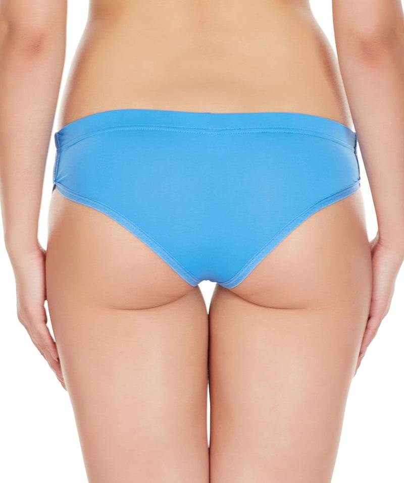 La Intimo Blue Women Regular Nylon Spandex Bikini