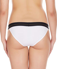 La Intimo White Women Regular Cotton Modal Spandex Bikini