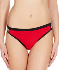La Intimo Red Women Good Girl Go Naughty Cotton Modal Spandex Bikini