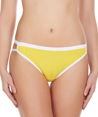 La Intimo Yellow Women Good Girl Go Naughty Cotton Modal Spandex Bikini