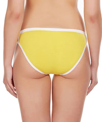 La Intimo Yellow Women Stylish Cotton Modal Spandex Bikini