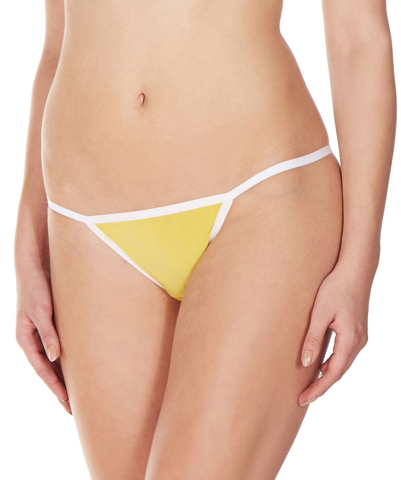 La Intimo Yellow Women String Bikini Nylon Spandex Bikini