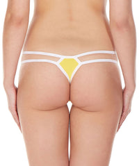 La Intimo Yellow Women Intimate Nylon Spandex Thong