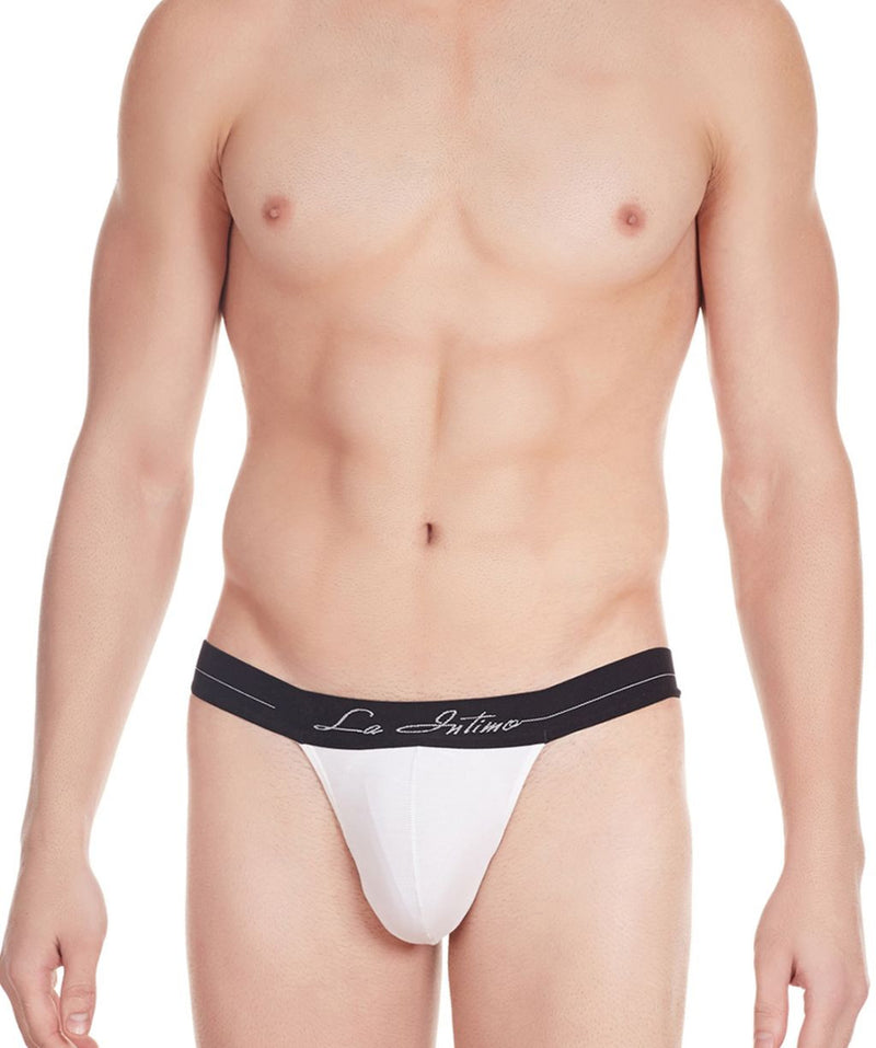 La Intimo White Men Max Soft Bikini Cotton Modal Spandex Briefs