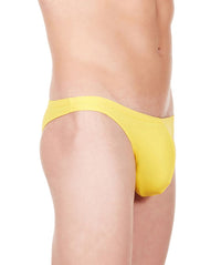 La Intimo Yellow Men Bikini Nylon Spandex Briefs