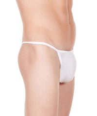 La Intimo White Men String Bikini Nylon Spandex Briefs