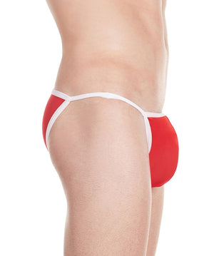La Intimo Red Men String Bikini Nylon Spandex Briefs