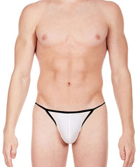 La Intimo White Men Brazil Style Bikini Nylon Spandex Briefs
