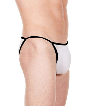 La Intimo White Men String Bikini Nylon Spandex Briefs
